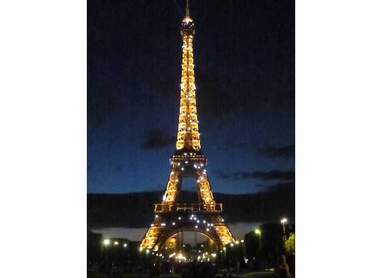 Eiffel Tower Lighted