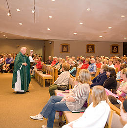 Fr Bob preaching to parish